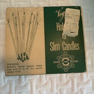 Vogue MCM Snow Flake Design Candle or flower Holders -cast iron 12